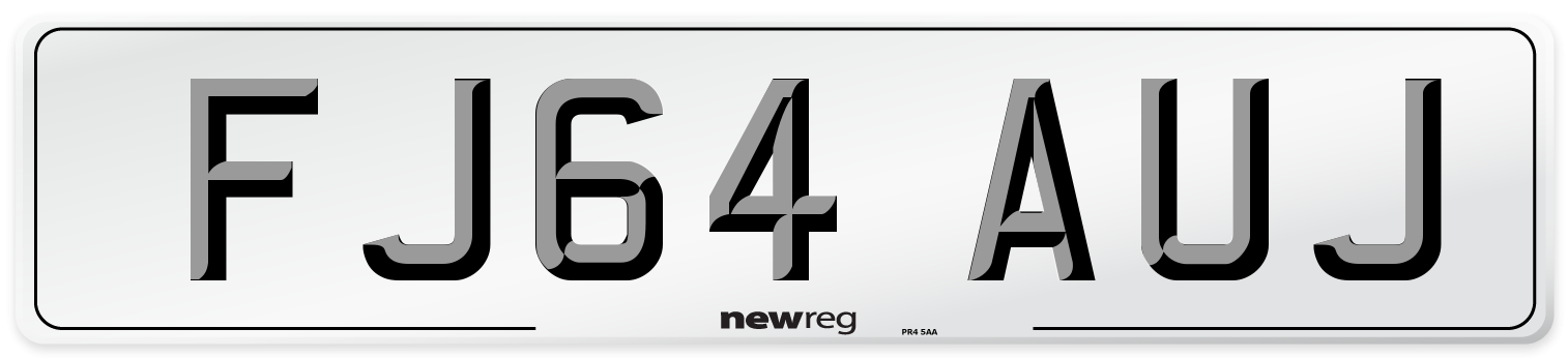 FJ64 AUJ Number Plate from New Reg